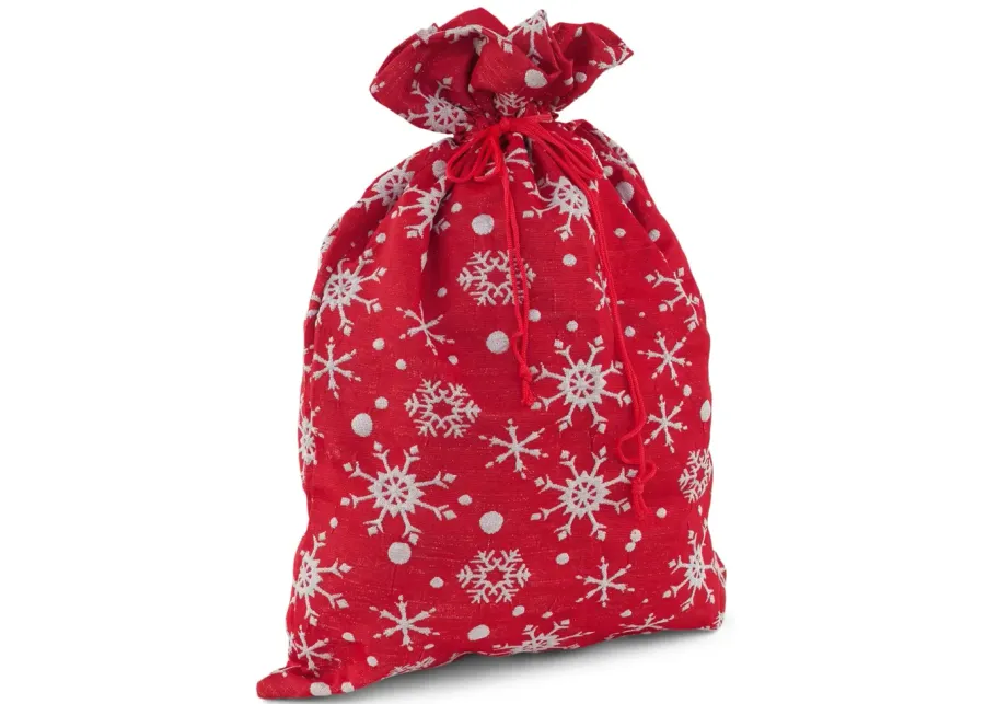 25  Red Snowflake Gift Sack
