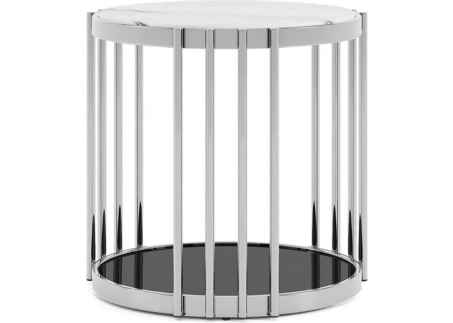 Bardiglio Silver End Table-22