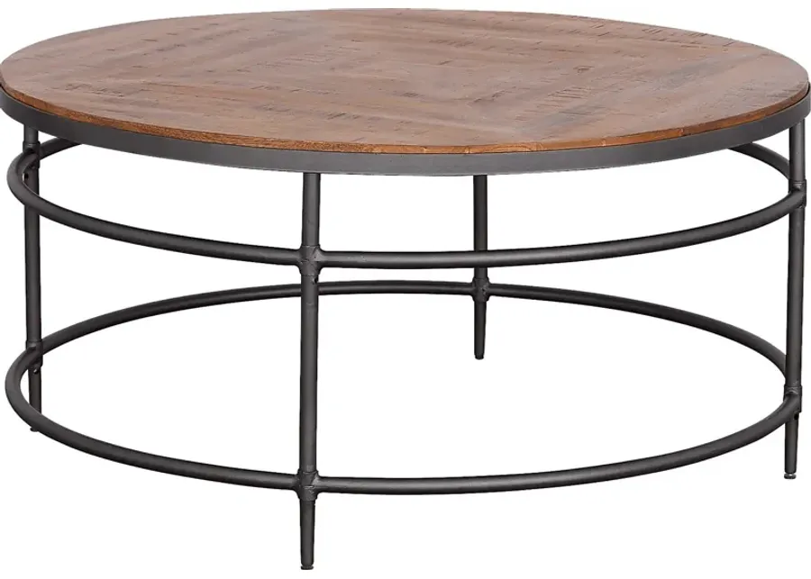 Thaxton Brown Cocktail Table-Brown
