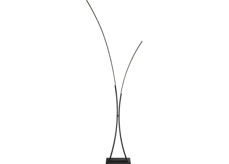 Salzedo Isle Black Floor Lamp-Black