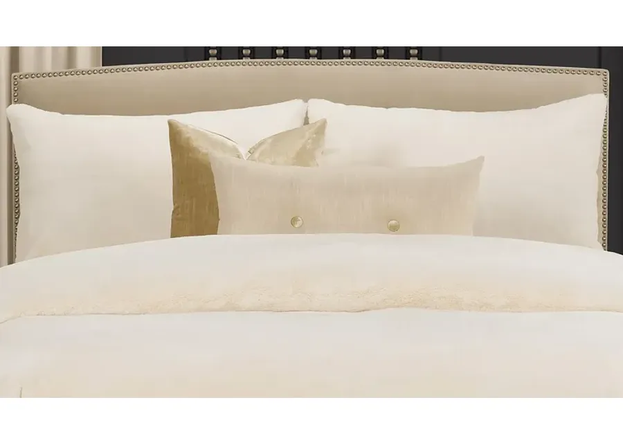 Billingswood Off-White 6pc Queen Duvet Cover Set-Off-White