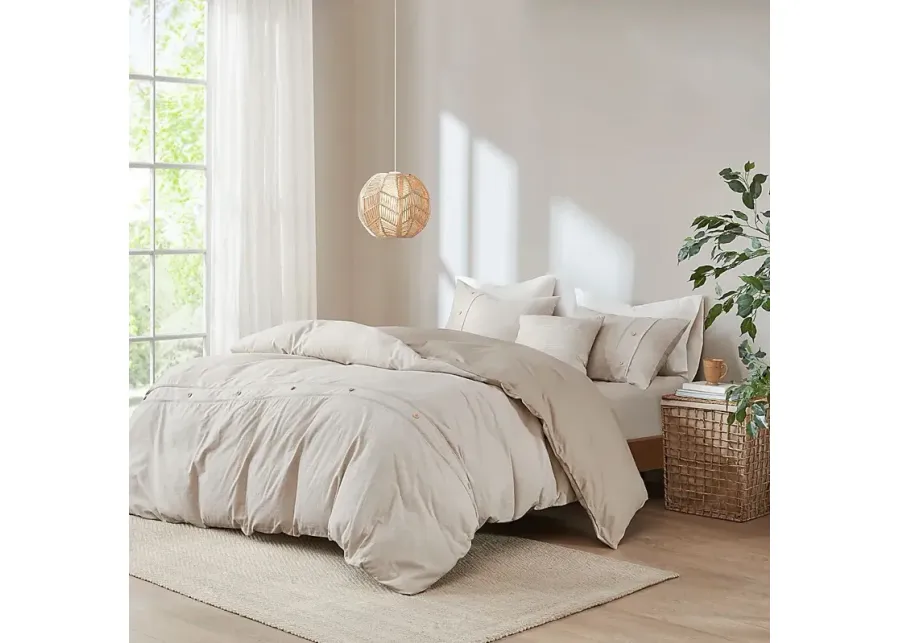 Plumosa Natural 5 Pc King/California King Comforter Set-Natural