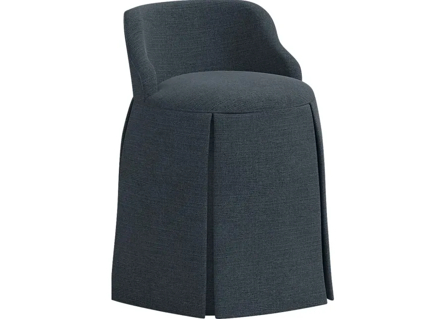 Ifanna Dark Blue Skirted Vanity Chair-Blue 1 17345-ifanna-dark-blue-skirted-vanity-chair-blue-1.webp
