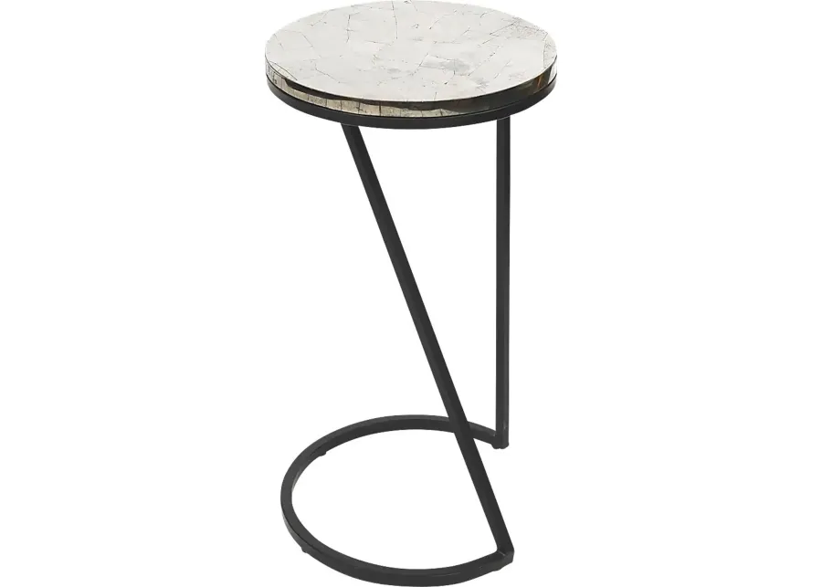 Allopex Silver End Table-Silver