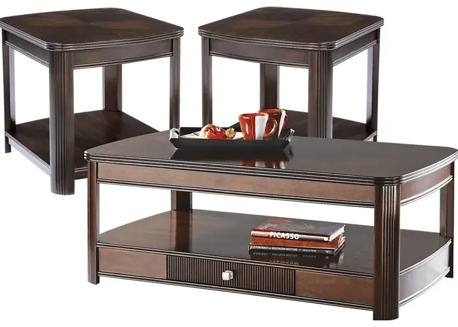 Sedalia Merlot 3 Pc Table Set