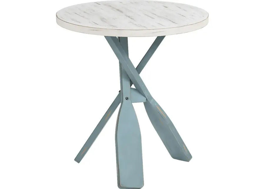 Goldspire White Accent Table-White