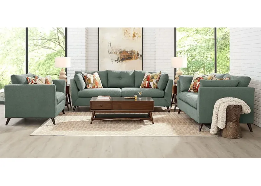 Copenhagen Lagoon 7 Pc Living Room with Gel Foam Sleeper Sofa