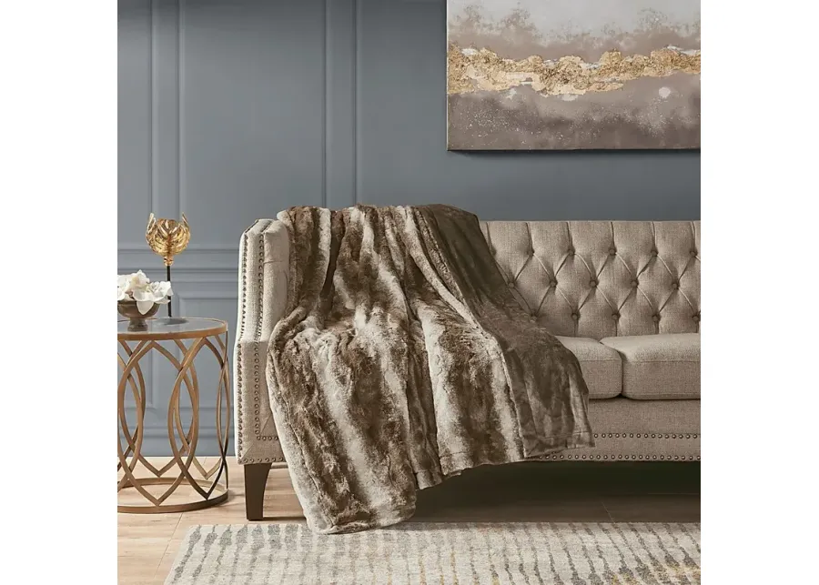 Bregenz Brown Throw Blanket-Brown