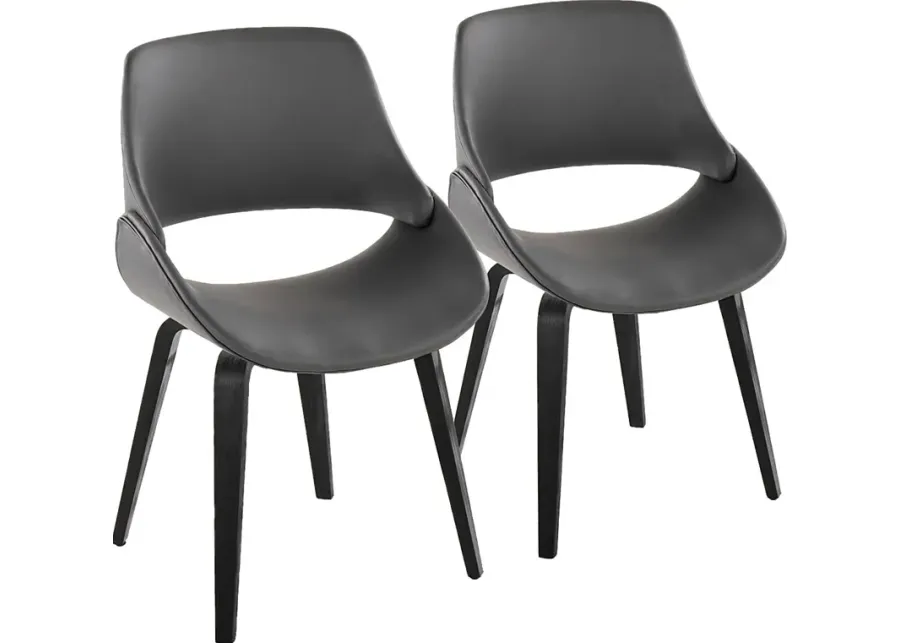 Stroble VIII Gray Dining Chair, Set of 2-Gray