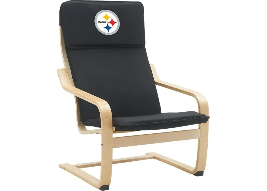 Pittsburgh Steelers Black Accent Chair-Black