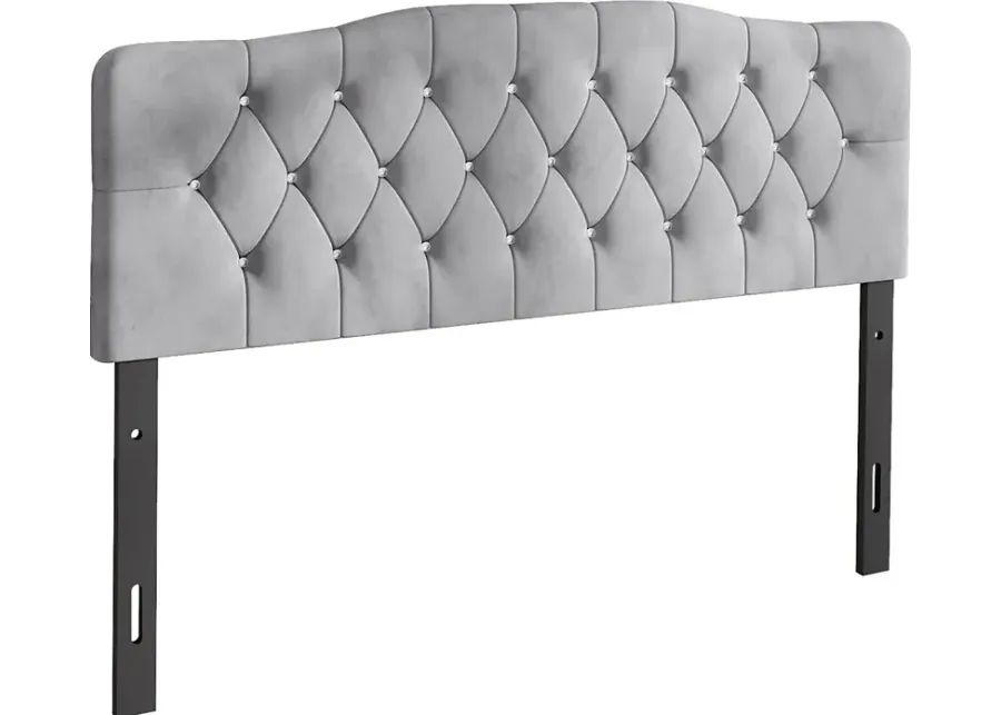 Grissom Silver Queen Headboard-Silver