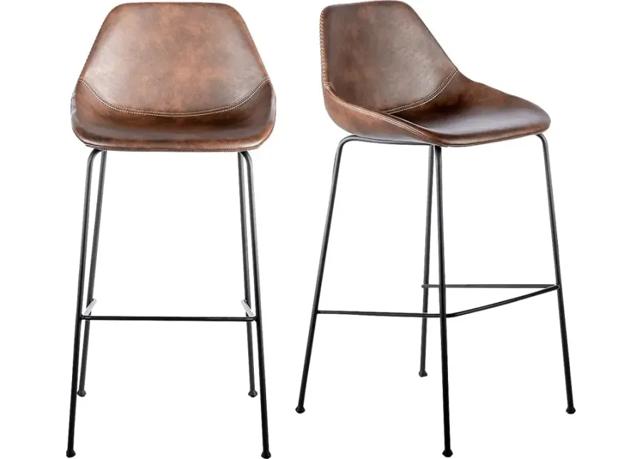 Rockcress Brown Barstool, Set of 2-Brown 1 18555-rockcress-brown-barstool-set-of-2-brown-1.webp