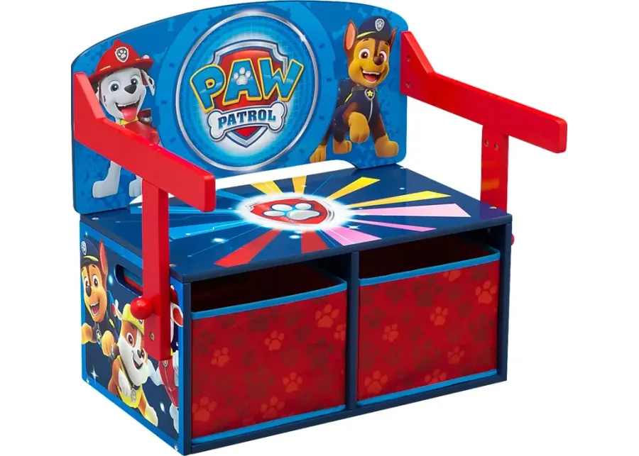 Kids Paw Patrol Blue Convertible Bench-Blue