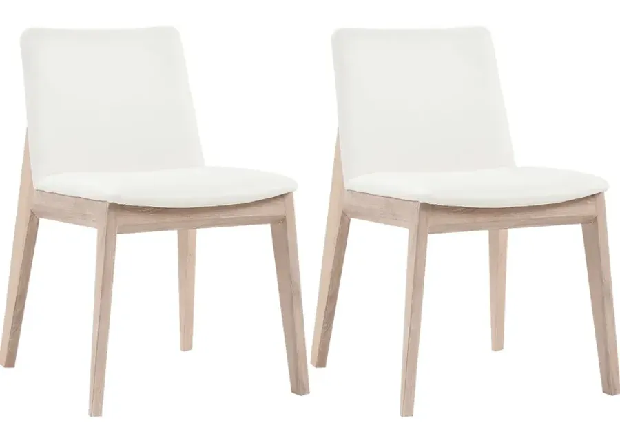 Bayard Way White Dining Chair, Set of 2-White