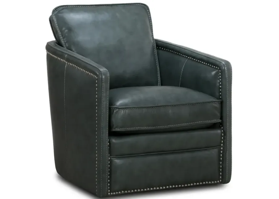 Pivot Leather Swivel Chair - London Silverlake