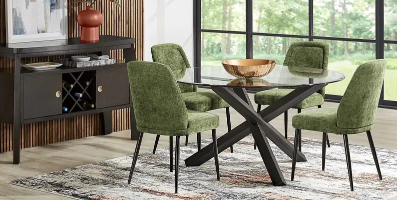 18788-hollybrooke-black-5-pc-round-dining-room-with-moss-chairs-1.webp