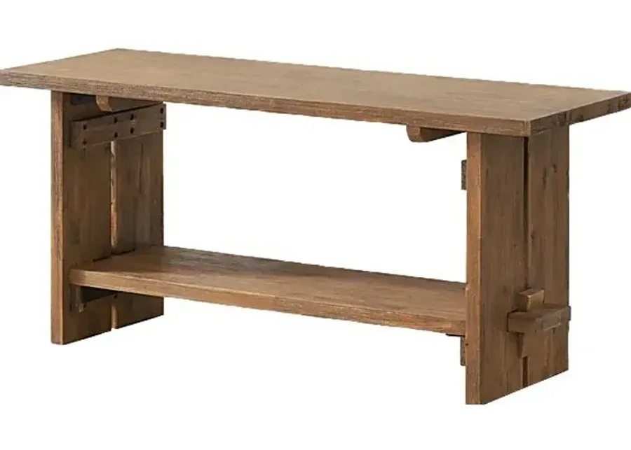 Clintom Natural Bench and Coat Hook, Set of 2-Natural