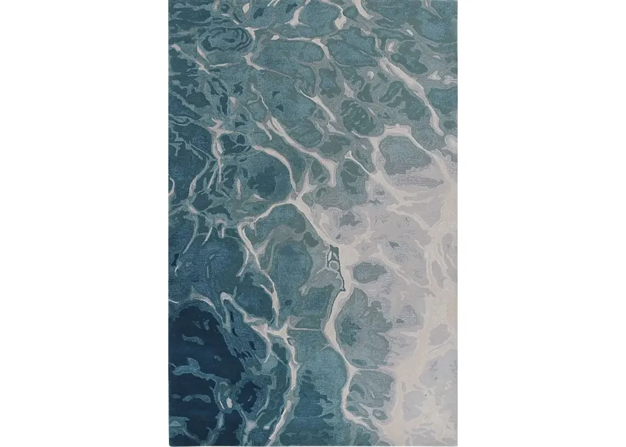 Ellenville Blue 7'6 x 9'6 Rug-114
