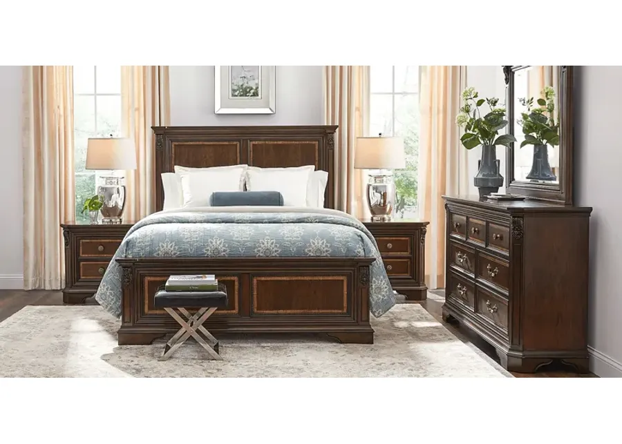 Fuller Brown Cherry 5 Pc Queen Panel Bedroom