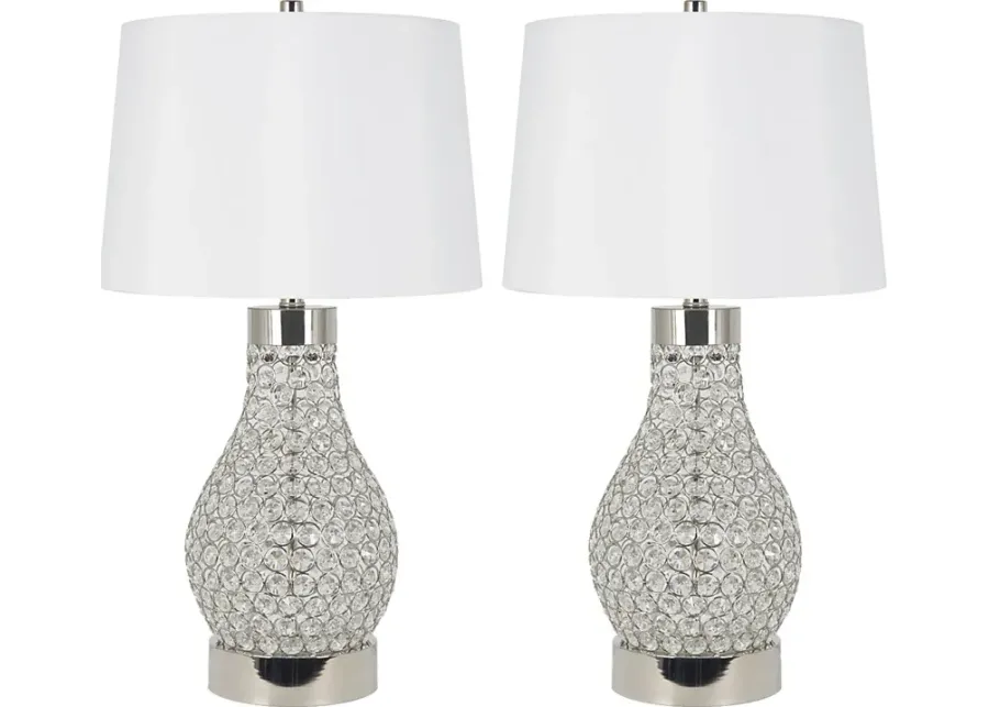 Mohr Home Clear Table Lamps, Set of 2-Clear