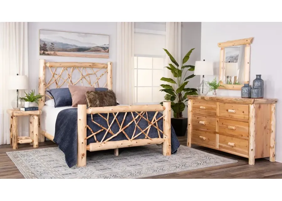 Cedar Log Twig Bedroom - Queen