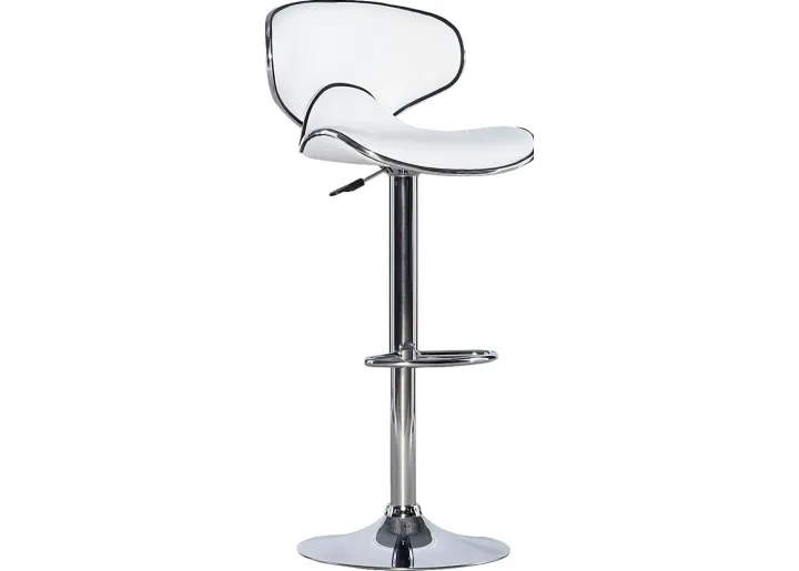 Moeta White Desk Stool-White