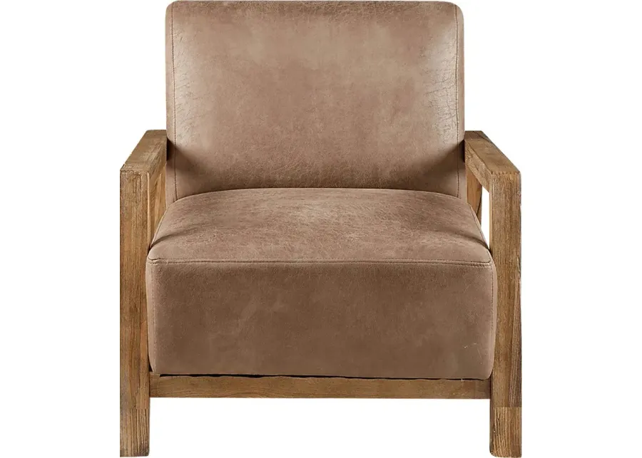 Chanterella Taupe Accent Chair-Taupe