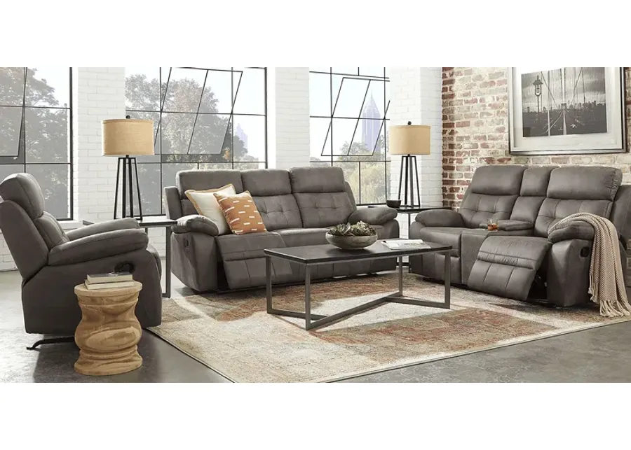 Hanton Heights Slate 5 Pc Reclining Living Room