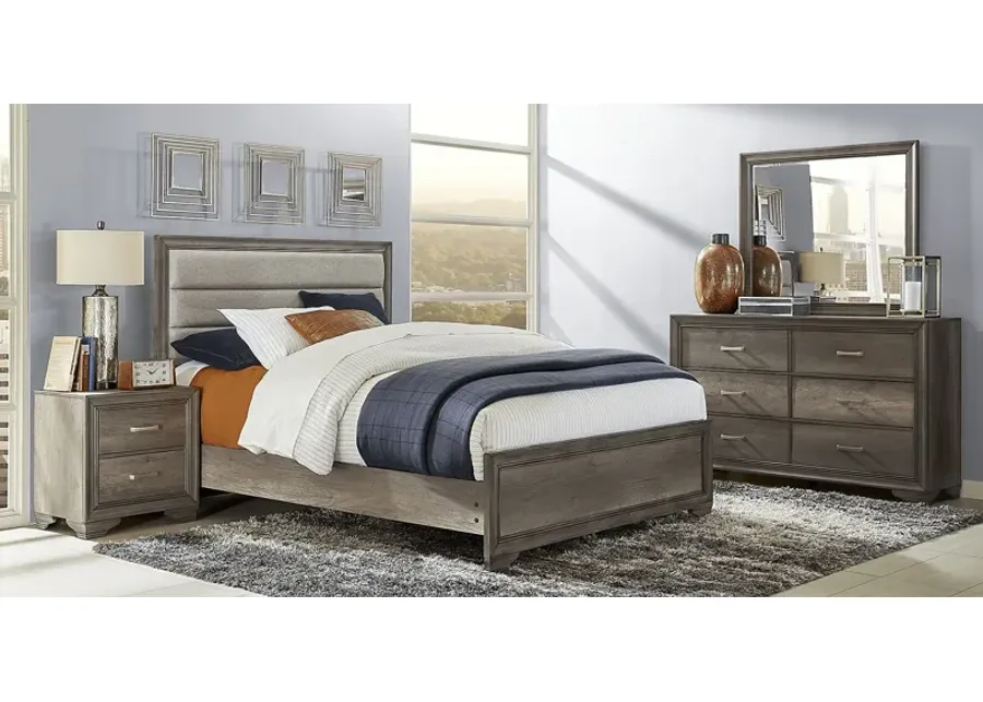 Marlow Gray 7 Pc Queen Panel Bedroom