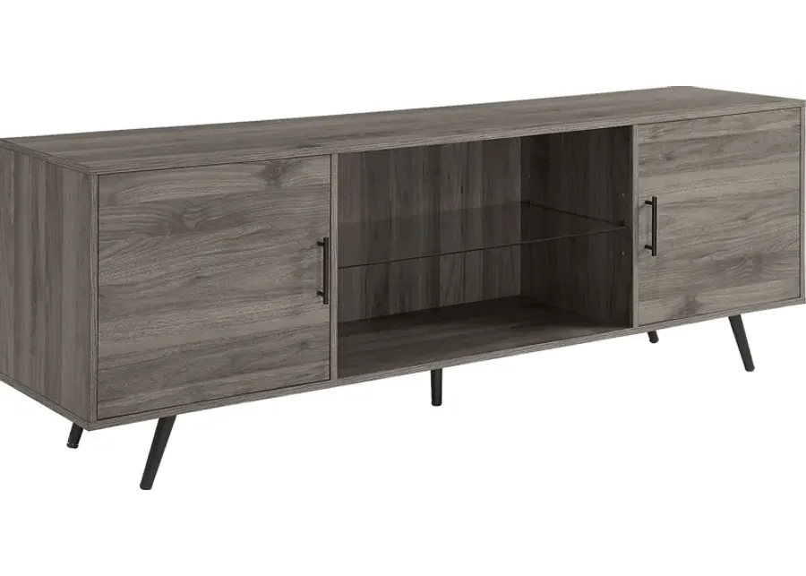 Verlie Gray 70 in. Console-Gray