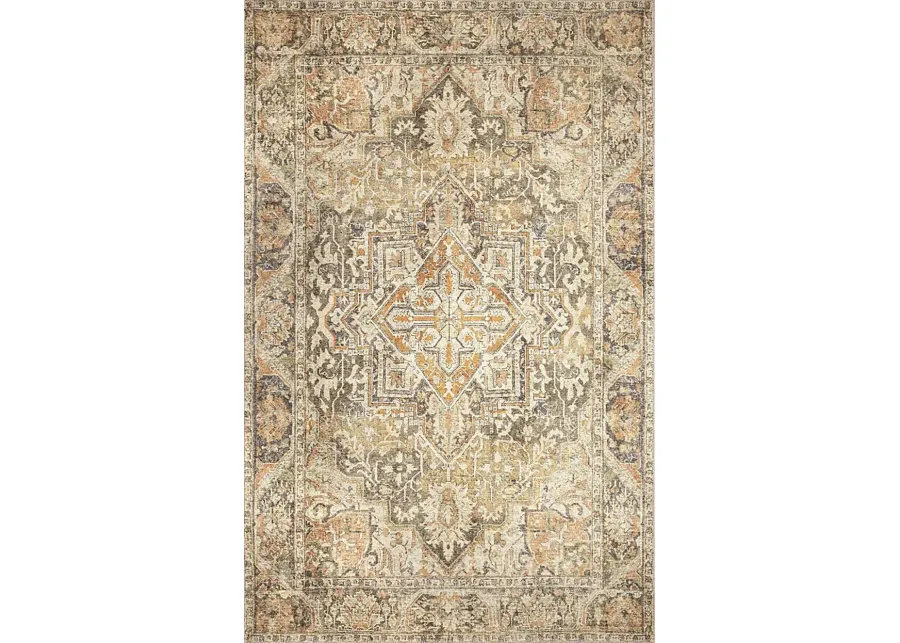Haldia Brown 6'3 x 9'6 Machine Washable Rug-Brown