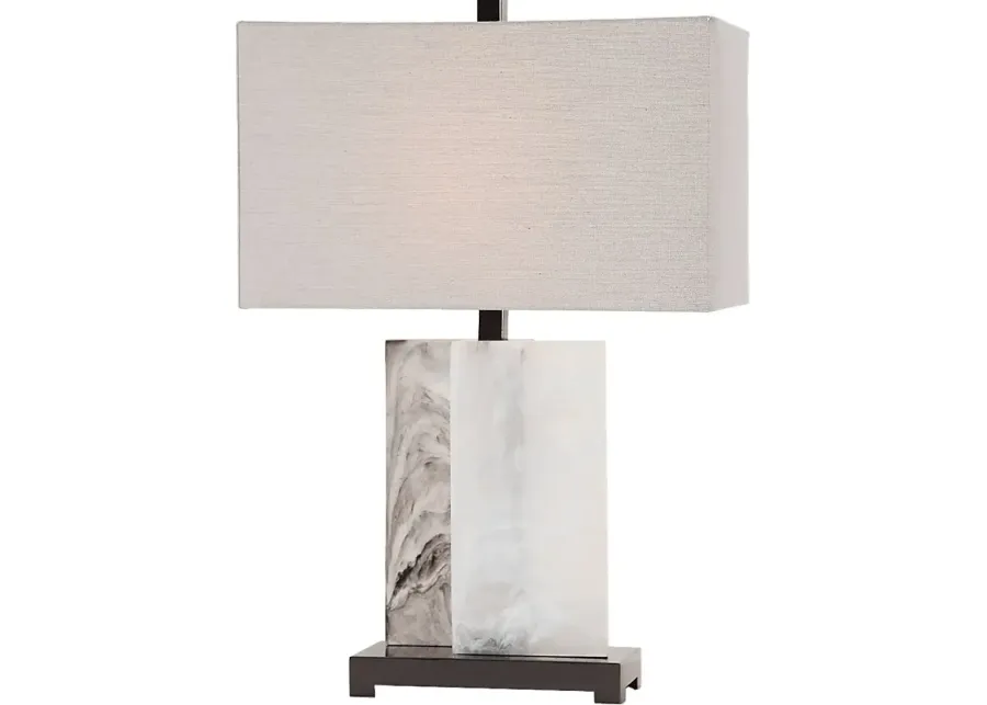 Andea Cay White Lamp-White