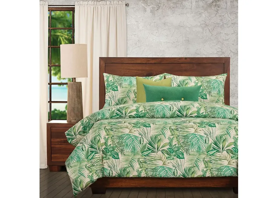 Tonedale Green 6pc King Duvet Cover Set-Green