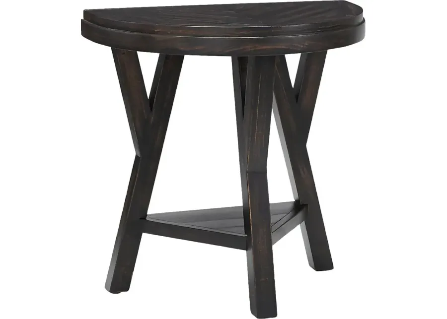 Tommye Black Chairside Table-Black