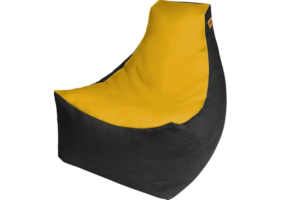 Kids Azani Yellow Gaming Bean Bag Chair-Yellow