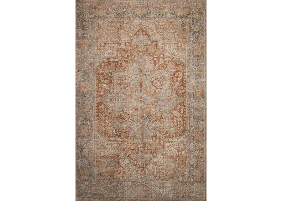 Lourcola Rust 5' x 7'6 Rug-Rust