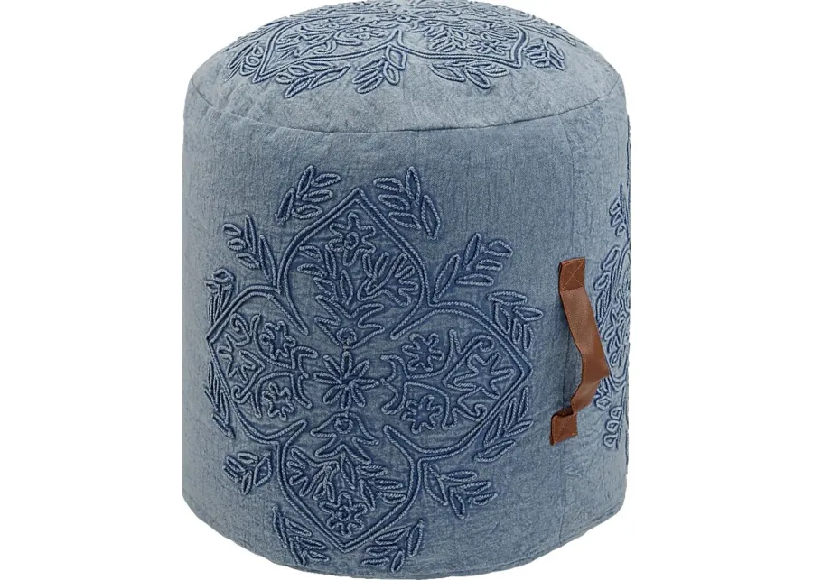 Aintree Denim Ottoman-Denim