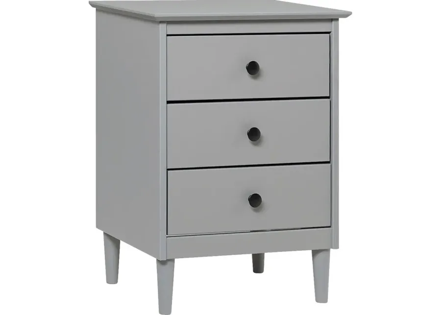 Cadmium Gray Nightstand-Gray