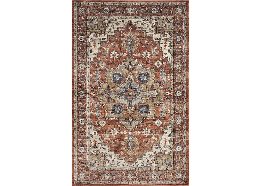 Paeris Rust 7'10 x 9'10 Rug-Rust