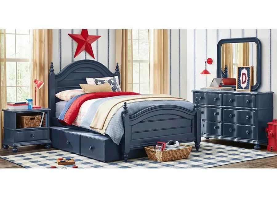 Kids San Simeon Blue Full Poster Bedroom
