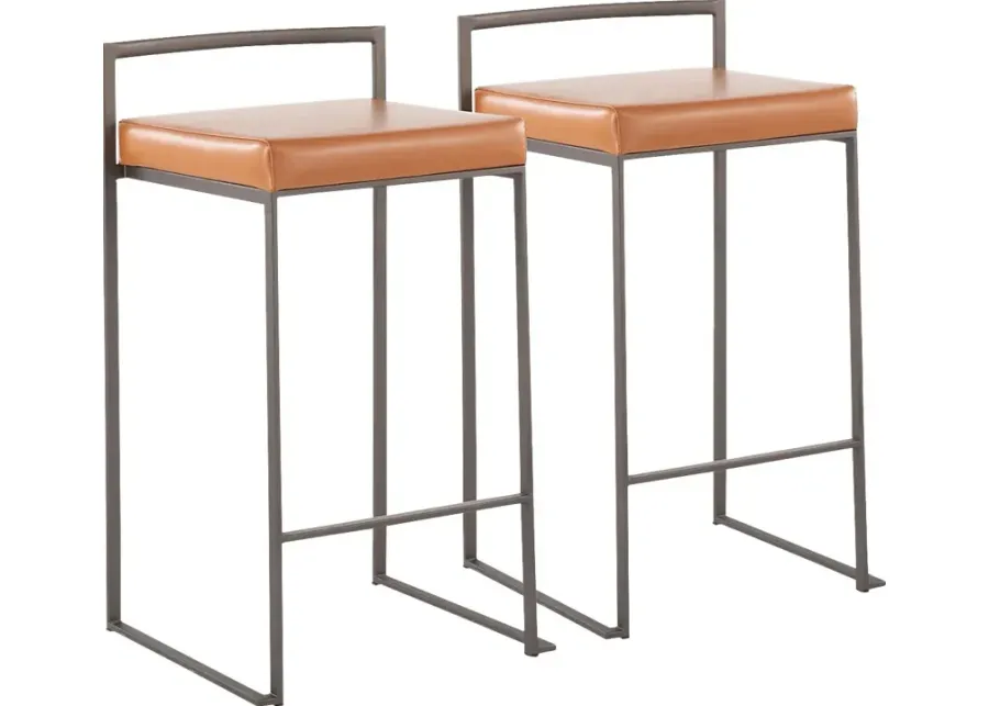Birdlake I Camel Counter Height Stool, Set of 2-16
