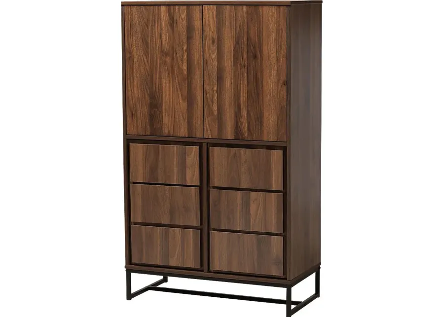 Minlow Brown Accent Cabinet-Brown