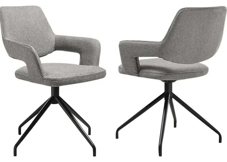 Baltara Gray Arm Chair, Set of 2-Gray