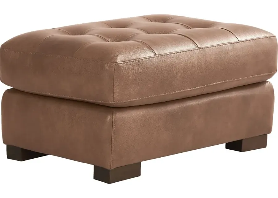 Messina Brown Leather Ottoman-34