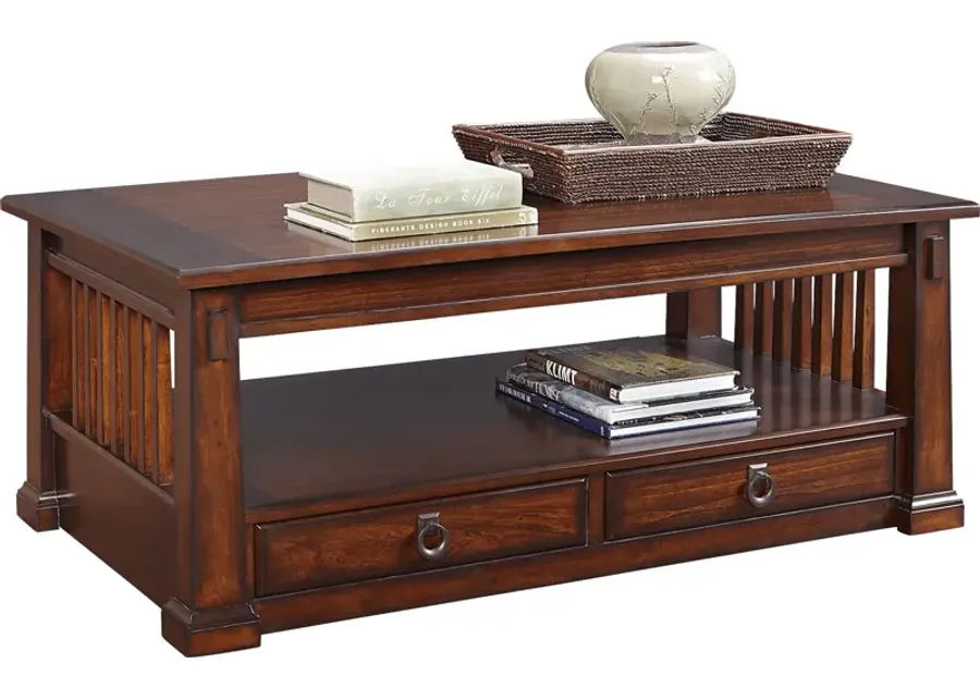 Clairfield Tobacco Lift-Top Cocktail Table-50