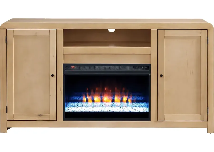 Montavilla Taffy 64 in. Console with Electric Fireplace-64.38