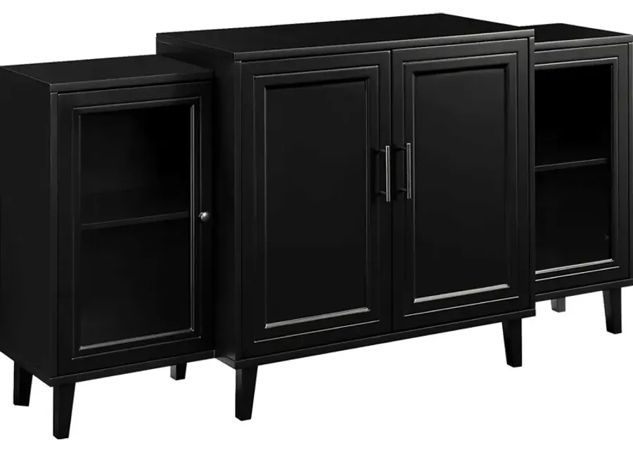 Langwater Black Sideboard-Black