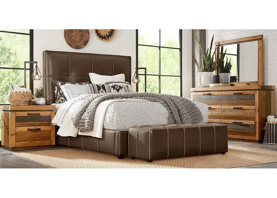 Westover Hills Brown 7 Pc Bedroom with Giselle Chocolate King Upholstered Bed