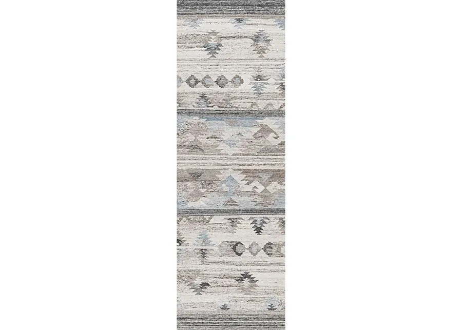 Griscom Blue 2'5 x 8' Rug-Blue