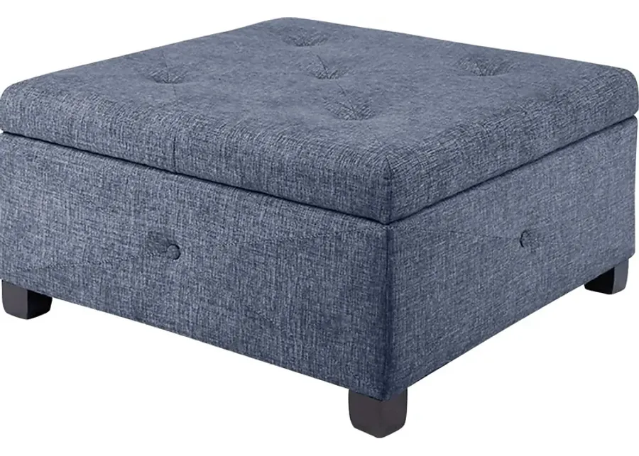 Balkin Blue Ottoman-Blue